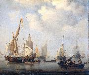 willem van de velde  the younger Ships in a calm France oil painting artist